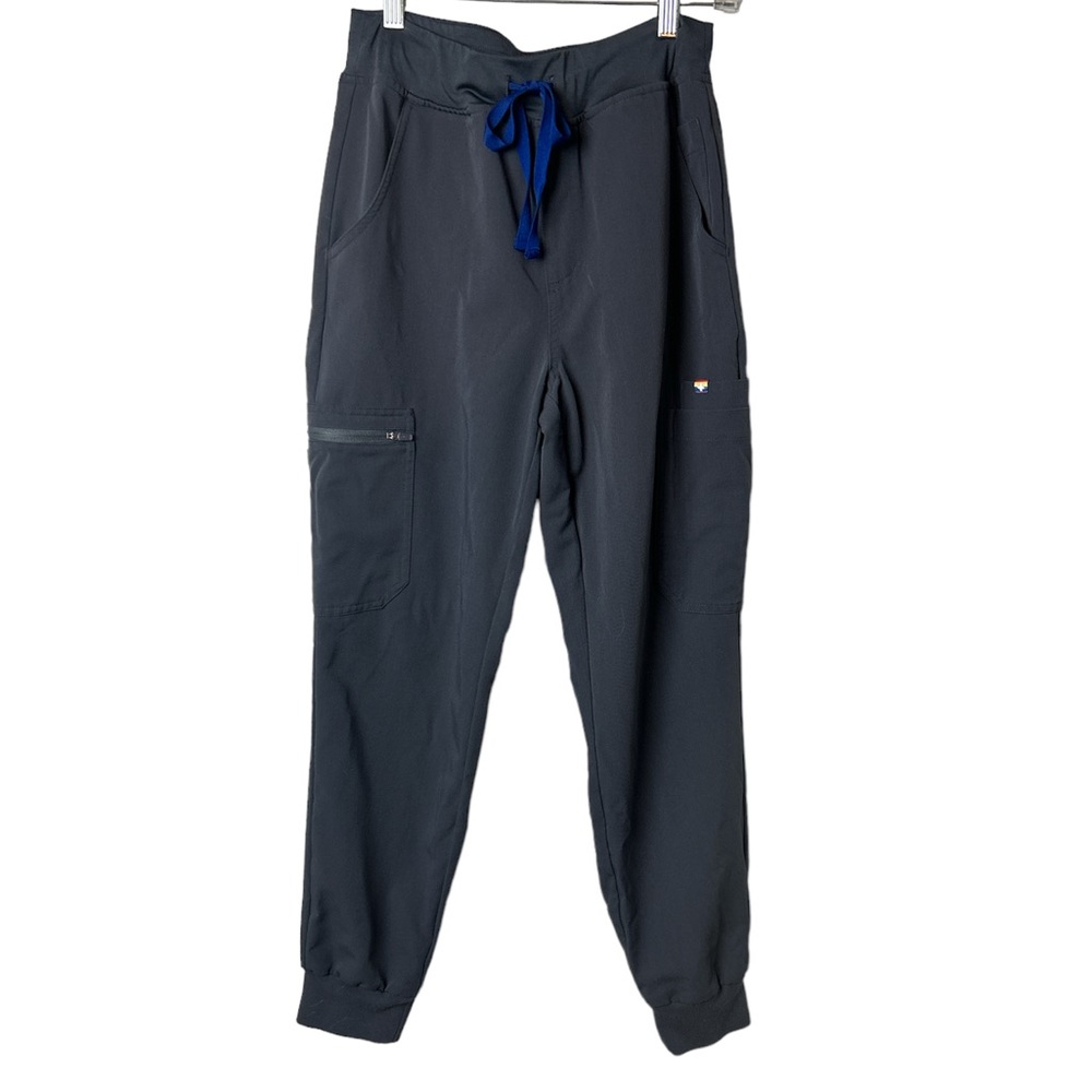 Figs Zamora Jogger Scrub Pants Pride Charcoal Gray Women's Small PETITE